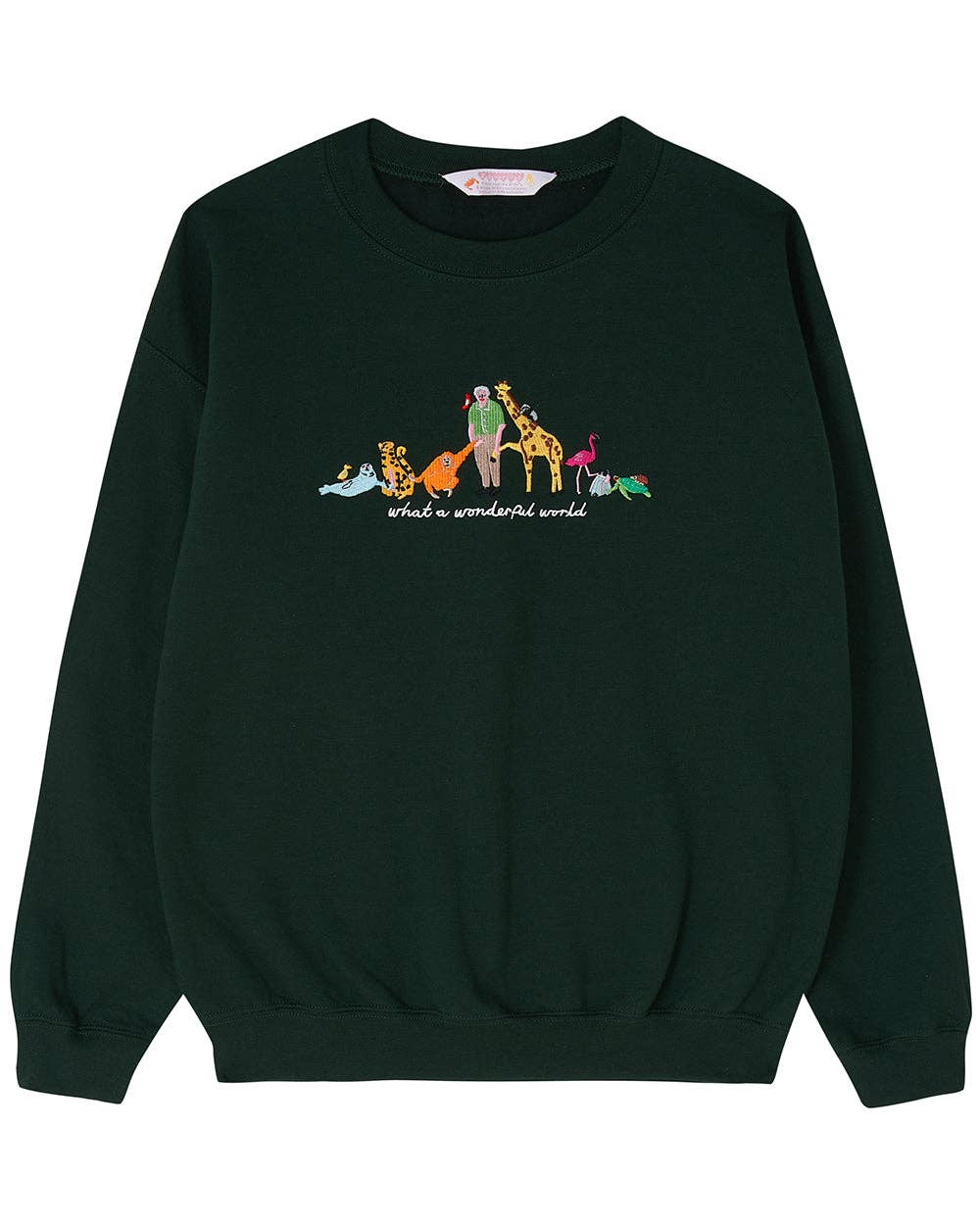 David Attenborough What A Wonderful World Embroidered Sweatshirt: Medium / Sailor Boi Navy