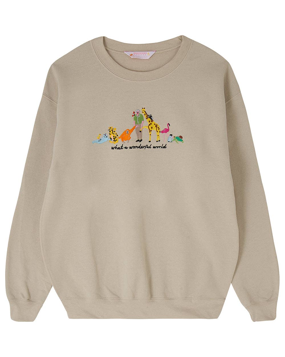 David Attenborough What A Wonderful World Embroidered Sweatshirt: Medium / Sailor Boi Navy