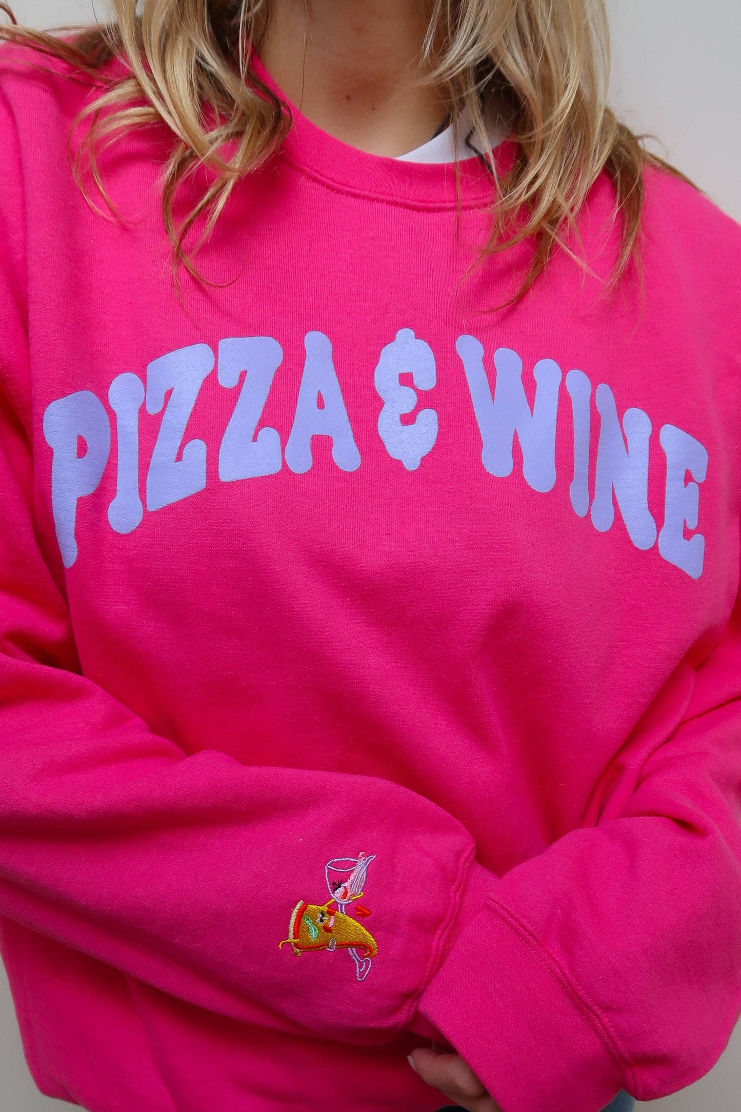 The Pizza & Wine Oversized Sweatshirt: XXL / Enchanted Forest Green