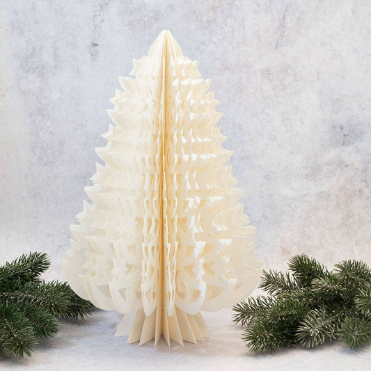 Starry Paper Freestanding White Christmas Tree - 40cm