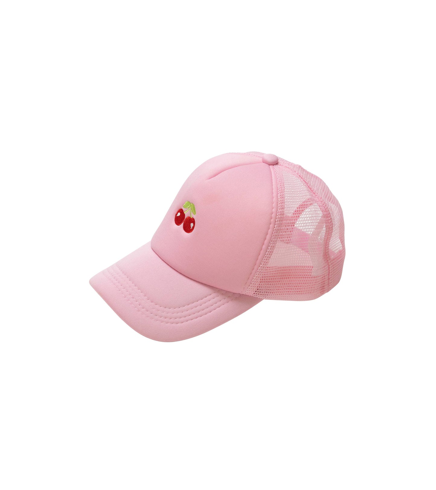 Cherry Trucker Cap in Pink