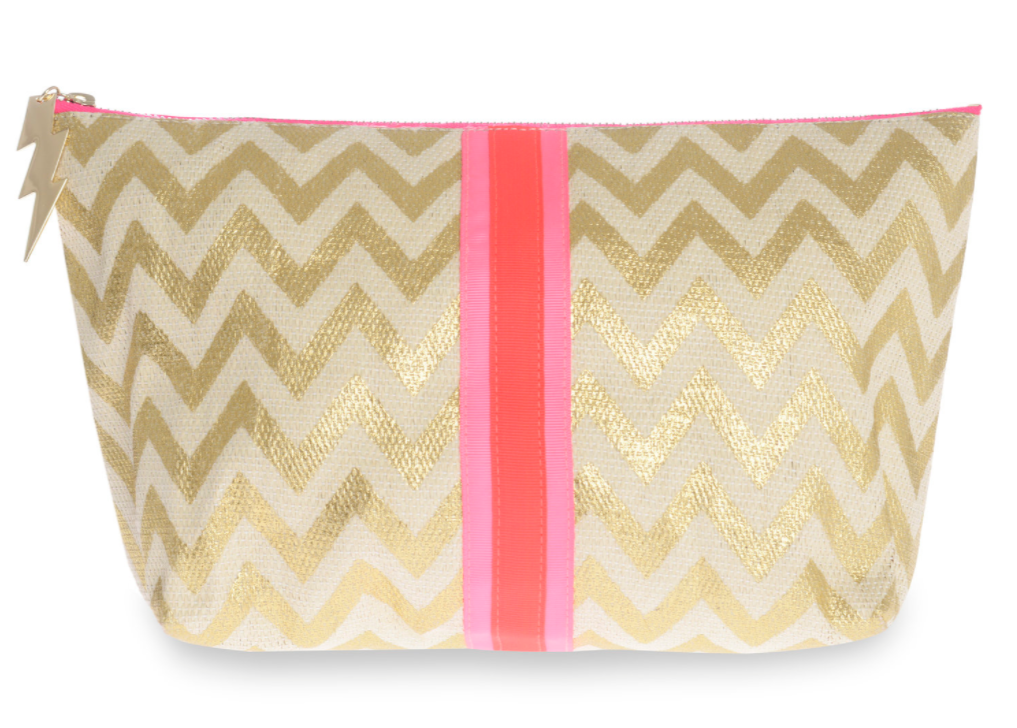 Gold Zig Zag Clutch Bag