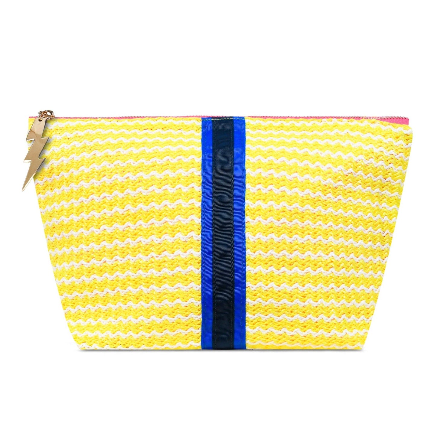 Yellow Wiggle Weave Clutch Bag