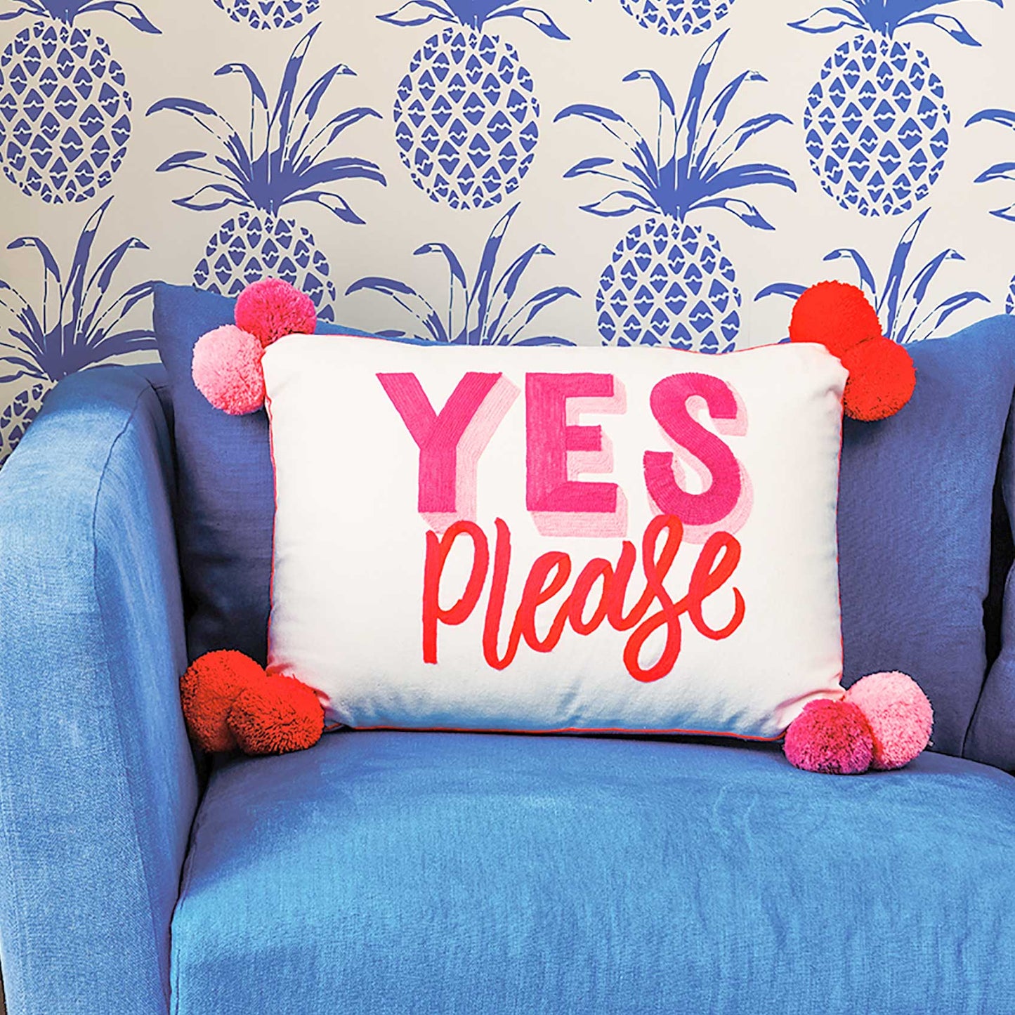 Yes Please No Thanks Cushion