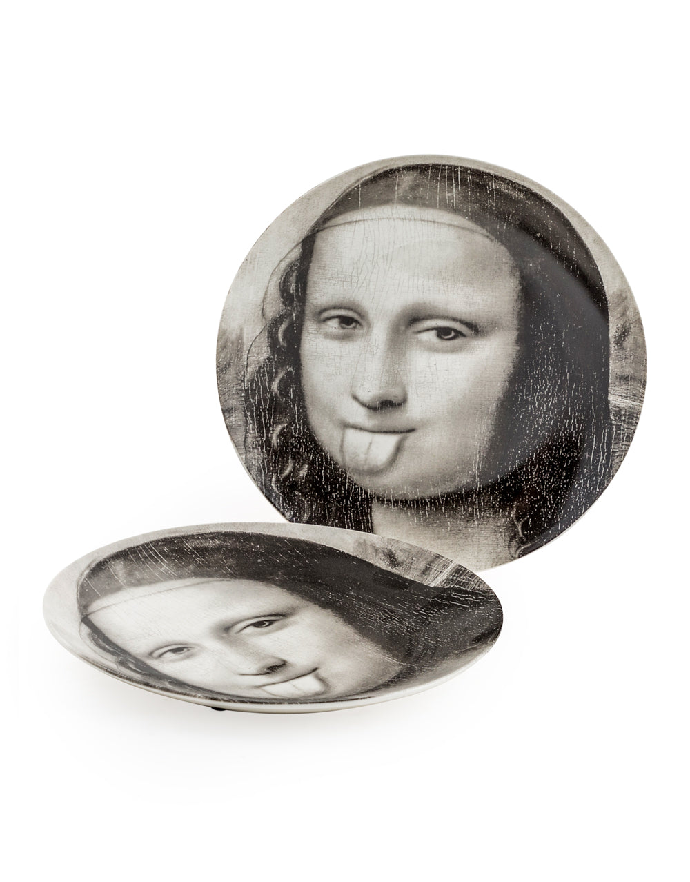 Mona Lisa Face Ceramic Plate - 10inch