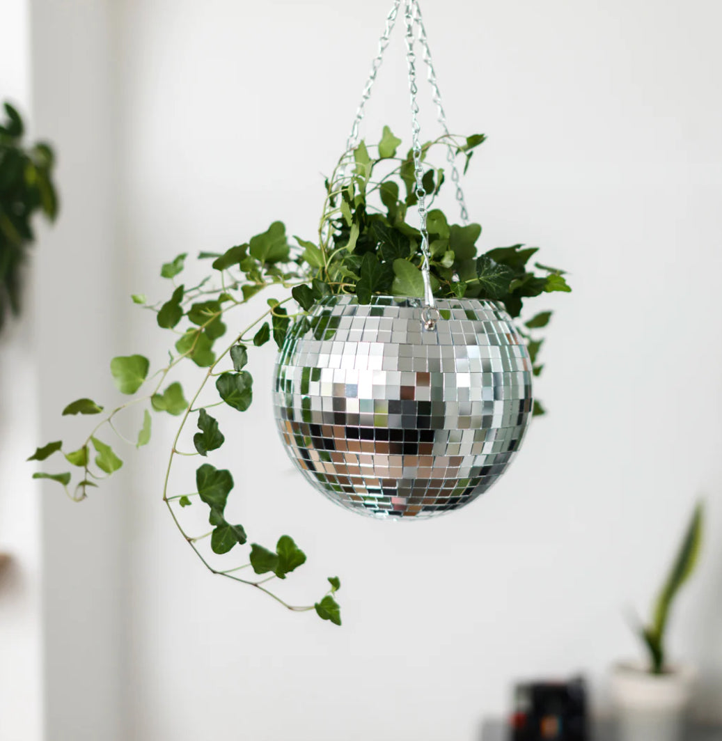 Disco Ball Hanging Planter