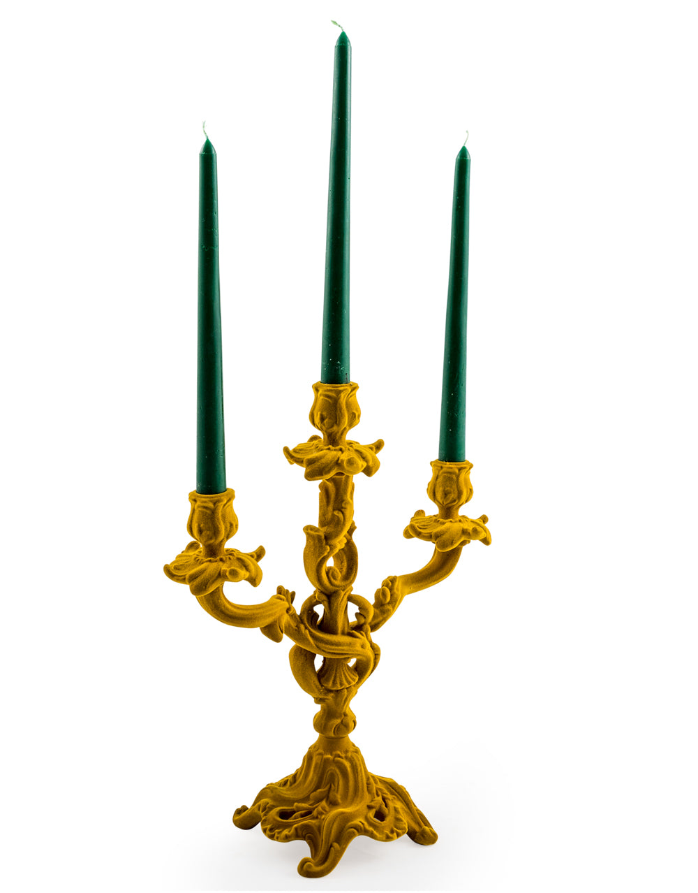 Flock Ornate Candelabra