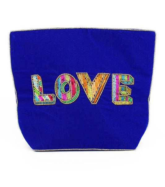 Love Blue Make Up Bag