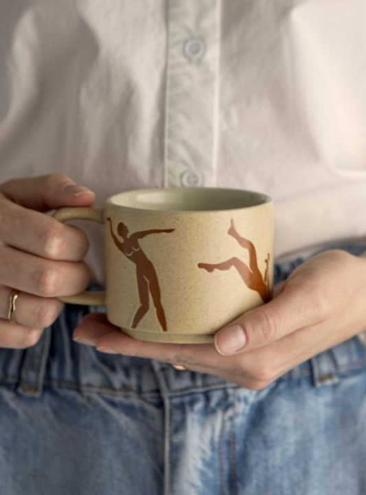 Harlow set of 2 Brown Stoneware Mugs