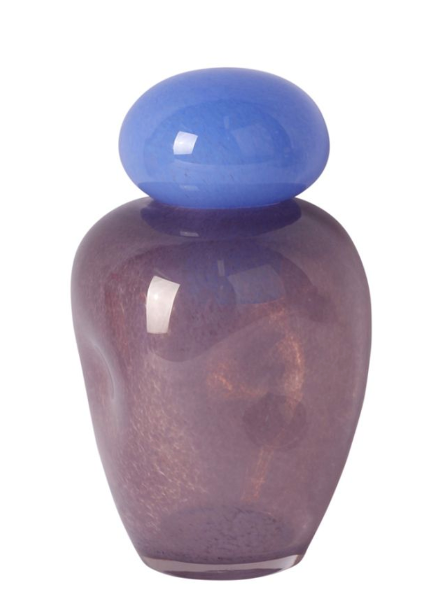 Dulce medium glass vase - bright purple