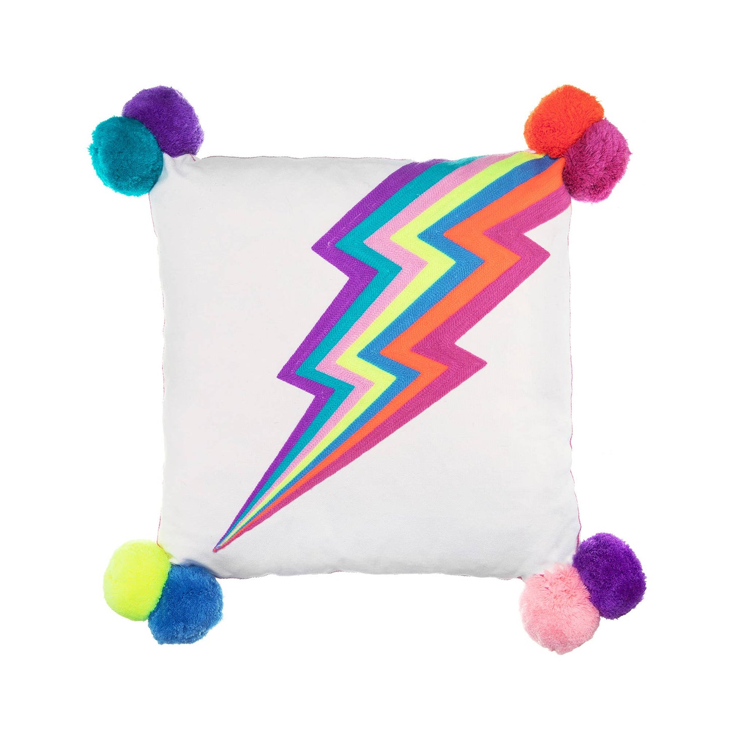 Lightning Bolt Square Cushion