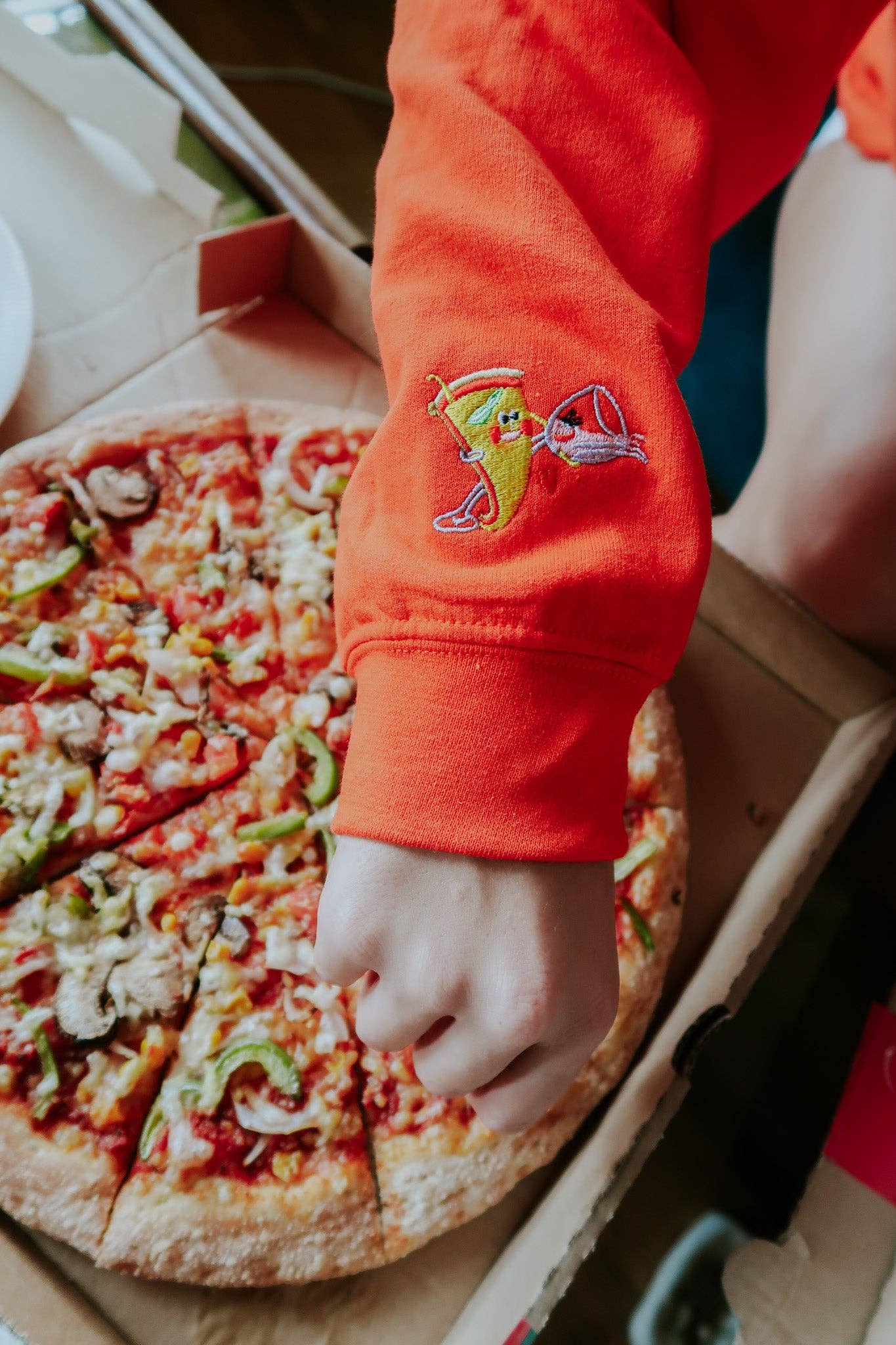 The Pizza & Wine Oversized Sweatshirt: XXL / Enchanted Forest Green