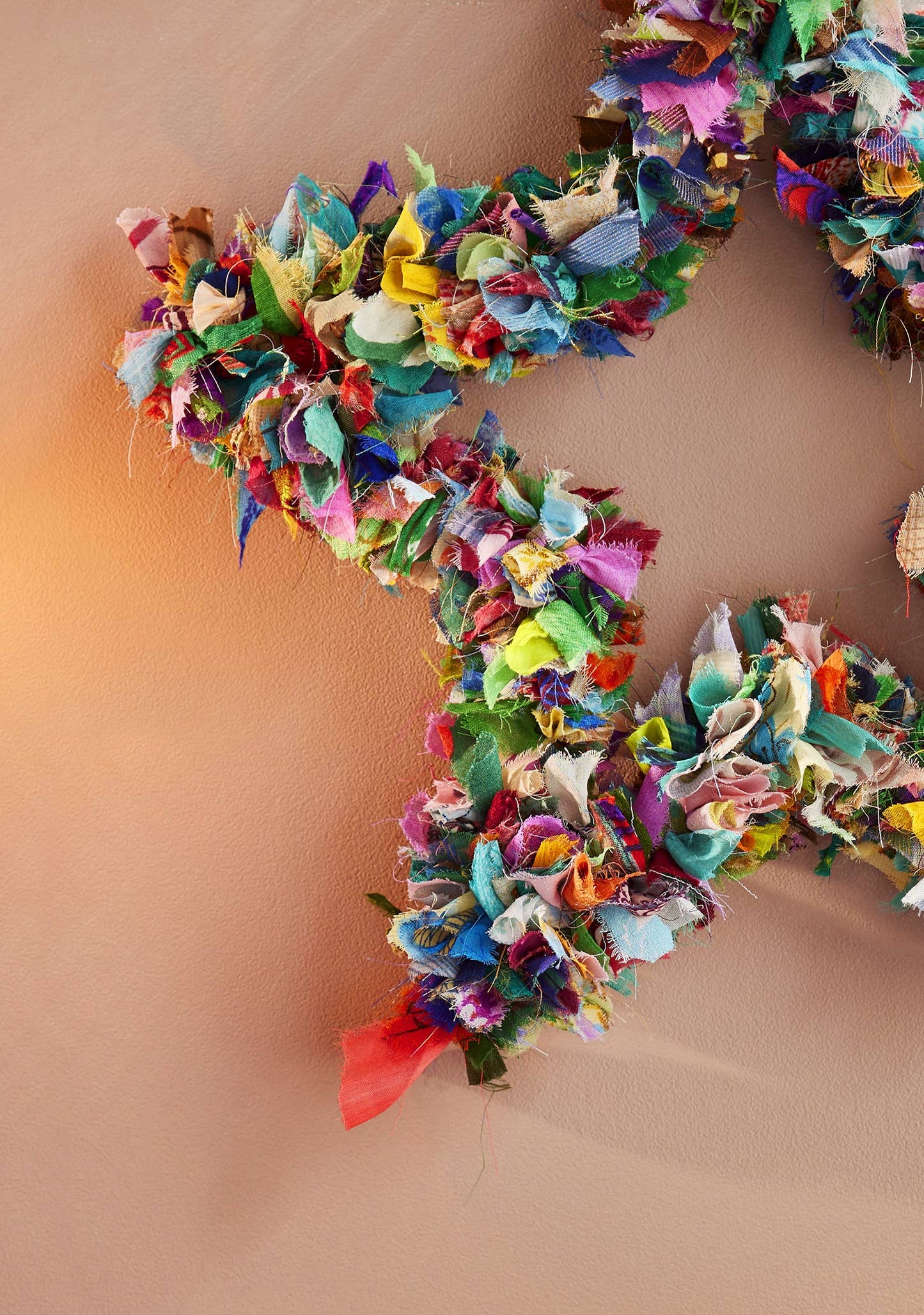 Recycled Sari Wreath Multicolour Star