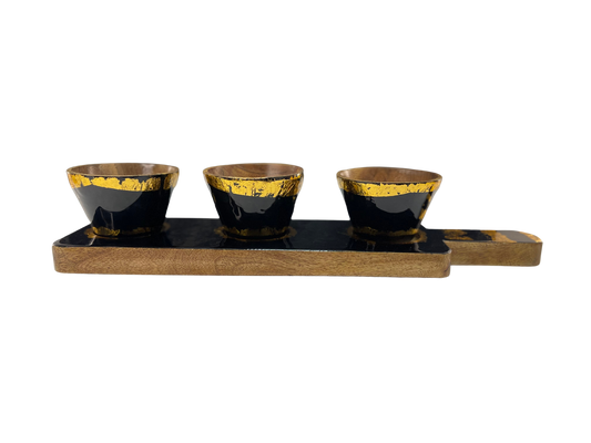 Black Nut Bowl Set