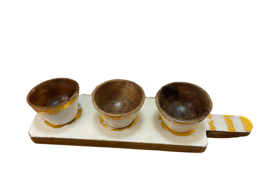 White Nut Bowl Set