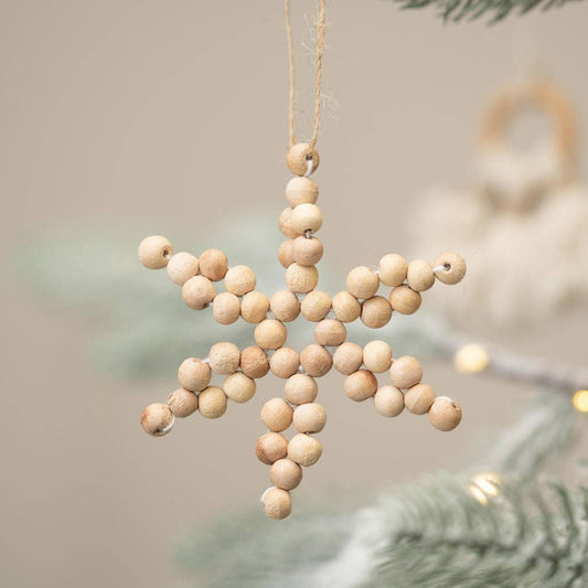 Robles Wooden Beaded Hanging Christmas Decoration